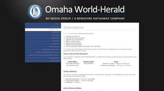 Subscriptions | Omaha World-Herald