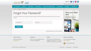 Forgot Your Password? - Oman Air Sindbad