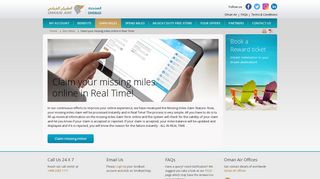 Claim your missing miles online in Real Time! | Oman Air