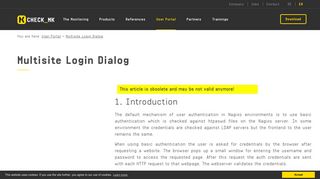 Multisite Login Dialog | Check_MK