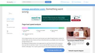 Access omega.excelsior.com. Something went wrong