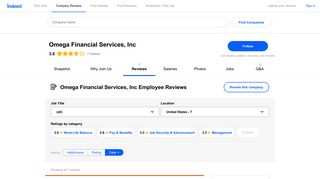 Working at Omega Financial Services, Inc: Employee Reviews ...