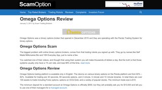 Scam Trading Brokers - Omega Options Review