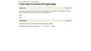 I cant seem to access the login page · Legacy Forums · Omeka