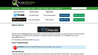 Scam Broker Investigator • Omenda Review