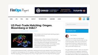 US Post-Trade Matching: Omgeo, Bloomberg or SS&C? - FinOps