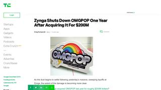 Zynga Shuts Down OMGPOP One Year After Acquiring It For $200M ...