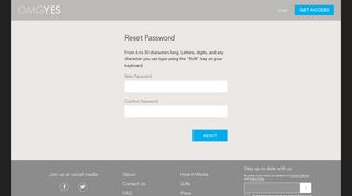 Reset Password - OMGYes
