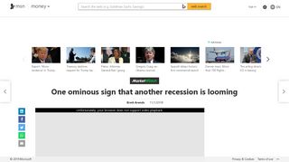 One ominous sign that another recession is looming - MSN.com