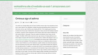 Ominous sign of asthma - Read More