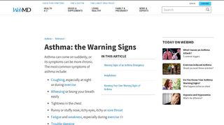 Warning Signs of Asthma and Asthma Emergencies - WebMD