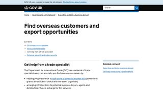 Find overseas customers and export opportunities: Get help from a ...