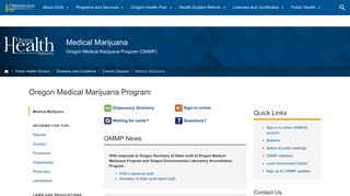 Oregon Health Authority : Oregon Medical Marijuana Program ...