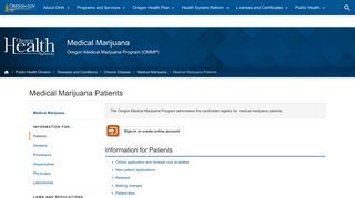 Oregon Health Authority : Medical Marijuana Patients : Medical ...