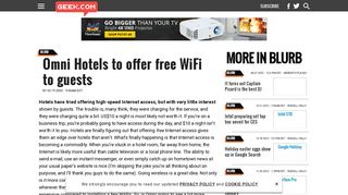 Omni Hotels to offer free WiFi to guests - Geek.com