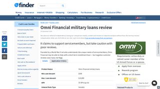 Omni Financial military loans review January 2019 | finder.com