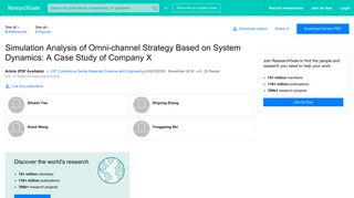 (PDF) Simulation Analysis of Omni-channel Strategy Based on System ...