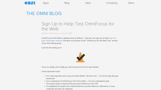 Sign Up to Help Test OmniFocus for the Web - The Omni Group