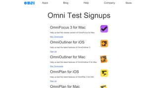 Omni Test Signups - The Omni Group