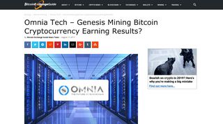 Omnia Tech Review - Genesis Mining Bitcoin Cryptocurrency Earning ...