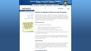 TxDPS - Failure to Appear/Failure to Pay Program