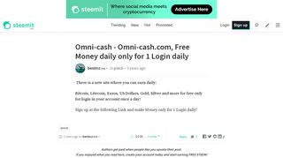 Omni-cash - Omni-cash.com, Free Money daily only for 1 Login daily ...