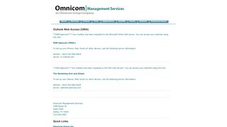 Outlook - Omnicom Management Services