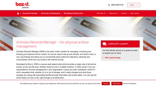Omnidox Records Manager - for physical archive management - Box-it ...