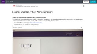 Emergency Text Alerts (Omnilert) - iliff