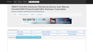OM410 Omnilink Electronic Monitoring Device User Manual ... - FCC ID