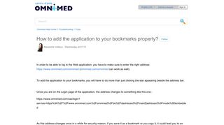 How to add the application to your bookmarks properly? – Omnimed ...