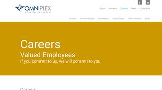 Careers - OMNIPLEX World Services Corporation
