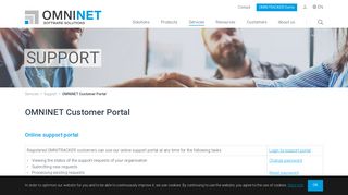 OMNINET Customer Portal - OmniTracker