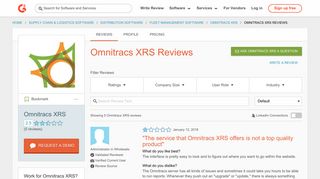 Omnitracs XRS Reviews 2019 | G2 Crowd