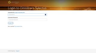 Login to Omnitracs Sylectus - Sylectus - Login to Sylectus