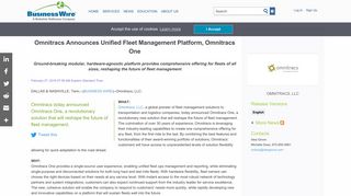 Omnitracs Announces Unified Fleet Management ... - Business Wire