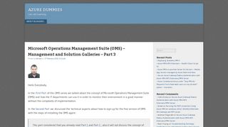 Microsoft Operations Management Suite (OMS) – Management and ...