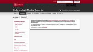 Apply to OMSAS | Undergraduate Medical Education | University of ...
