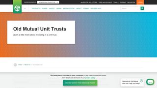 Online Investment Portfolio | Old Mutual Unit Trusts Secure Services