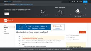 Ubuntu stuck on login screen - Ask Ubuntu