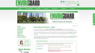 EnviroGuard Online - Login