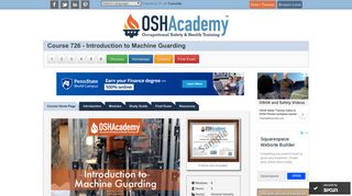 OSHAcademy Free Online Safety Training - Machine Guard Safety