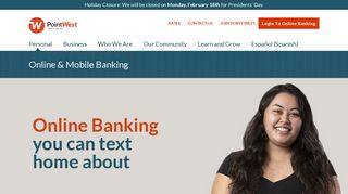 Online and Mobile Banking | Point West Credit Union, Portland, OR