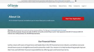 Leading Credit Provider | About Us | On Stride Financial