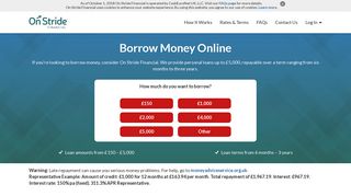 Borrow Money Online - On Stride Financial
