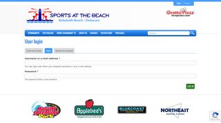 User login | Sports at the Beach