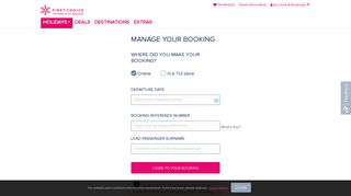 View/edit a booking - First Choice