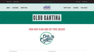 Join Our Rewards Club | Club Cantina at On The Border