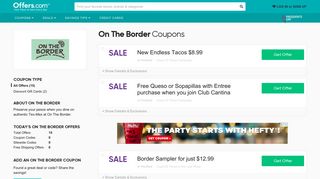 15% off On The Border Coupons & Specials (Jan. 2019) - Offers.com