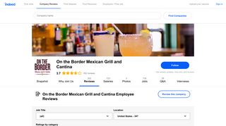 On the Border Mexican Grill and Cantina Employee Reviews - Indeed